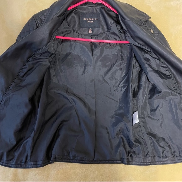 Celebrity pink faux leather jacket. - Picture 9 of 11